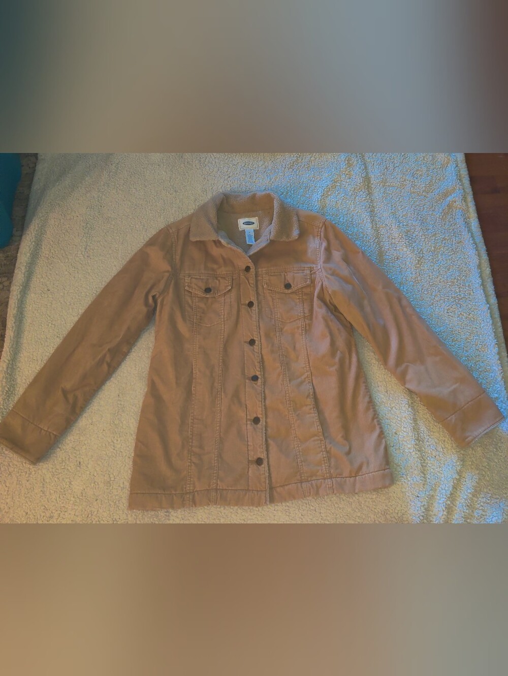 Vintage Old Navy Women's Tan Corduroy Jacket Size Medium